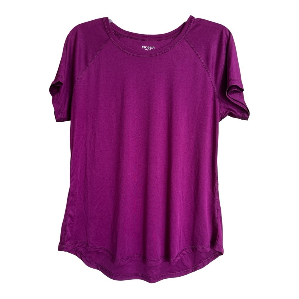 Tek Gear Women's Purple Active Top, Moisture Wicking Fabric, Large